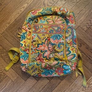 Vera Bradley yellow paisley computer book bag